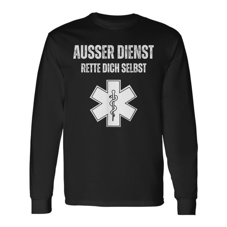 Ausser Dienst Rette Dich Selbst [German Language] Black Langarmshirts Geschenkideen